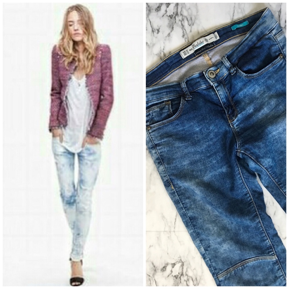 ZARA Trafaluc Acid Wash Skinny Jegging Pants 4